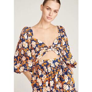 AMUR Medina Floral Print Minidress XS